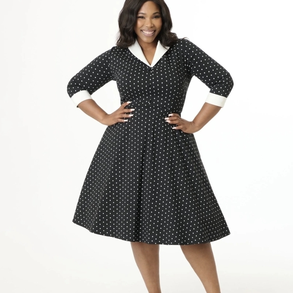Unique Vintage Polka Dot Dress
